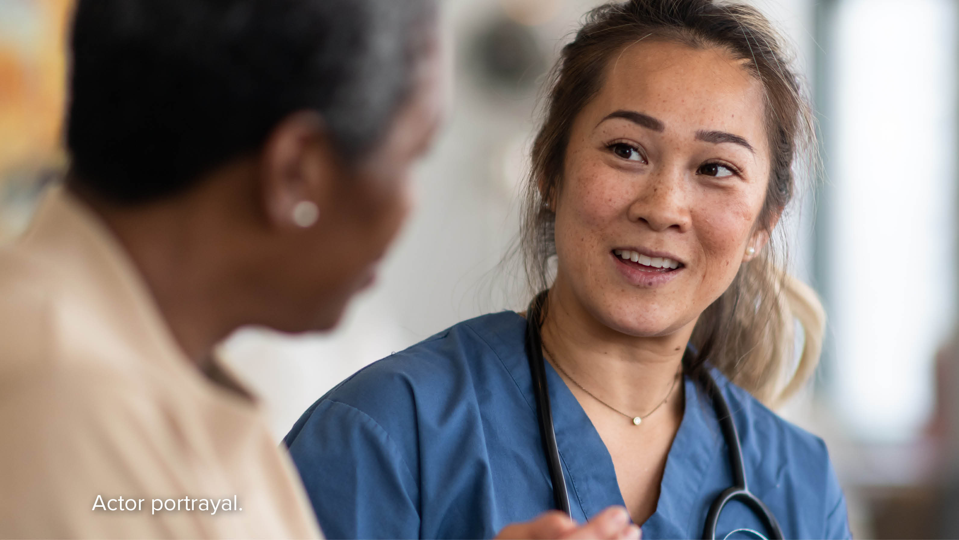 Female nurse speaking