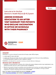 Instructions for the Epic EHR System: For patients who decline vaccination PDF image