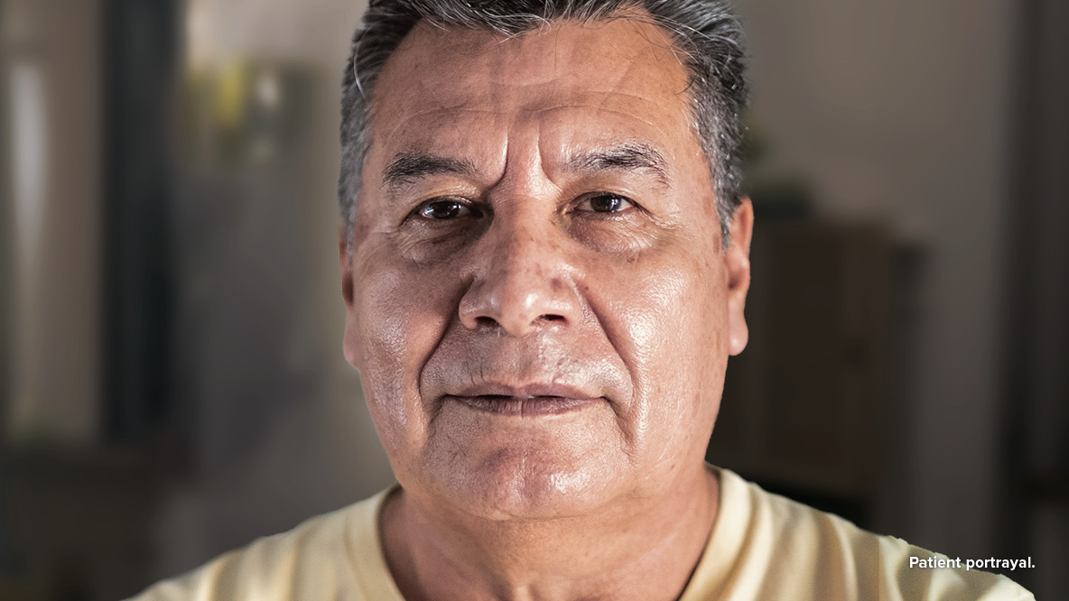 Image of a 70-year-old male with CKD