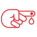 Pricked finger icon
